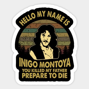 Hello My Name Is Inigo Montoya The Princess Bride Film Sticker